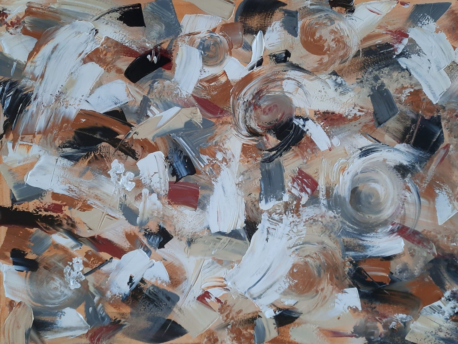 Abstract in Ochre and Slate