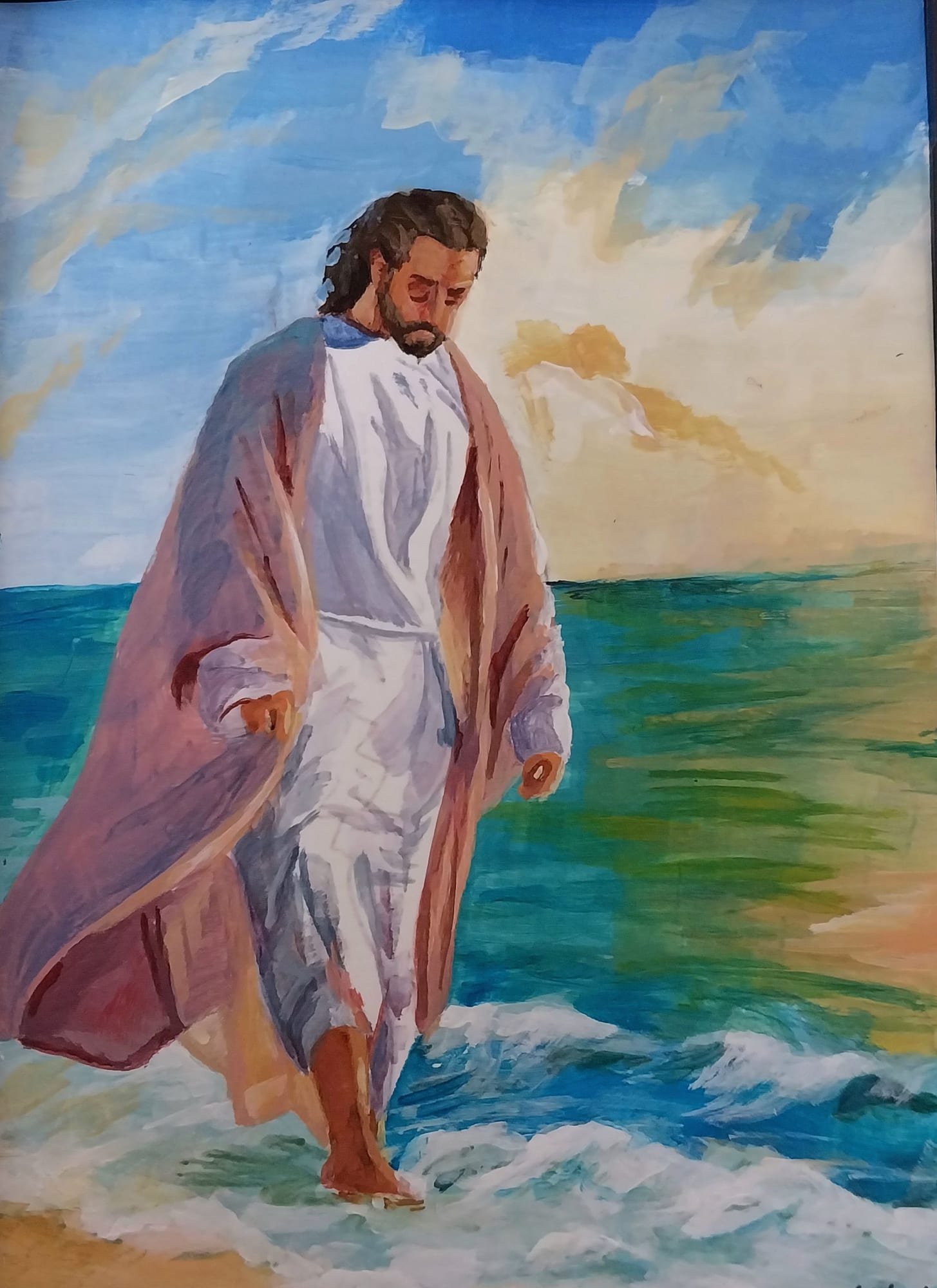 On the Shore — Gouache